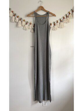 Lululemon Refresh Maxi ll Gray Lycra Stretch Sleeveless Tank Dress Yoga Lounge 2